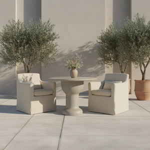 Moe's Magnolia Outdoor Café Table in Cream