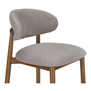 Ellie Dining Chair with Winged Backrest in Brown