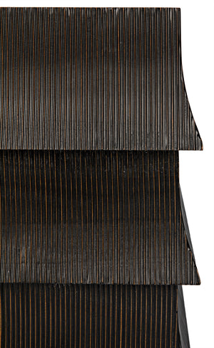 Ava Mahogany Dresser in Hand-Rubbed Black with Light Brown Highlights
