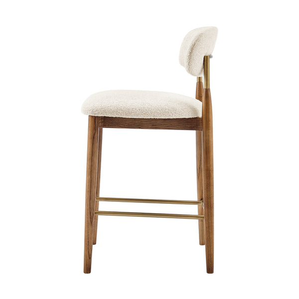 Verna Boucle Counter Stool, Palladian Beige