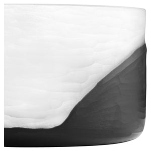 Flat Ominous Frost Vase in Clear and Black