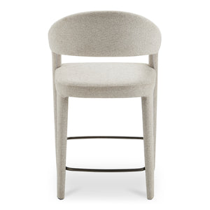 Martens Beige Counter Stool with Armrests