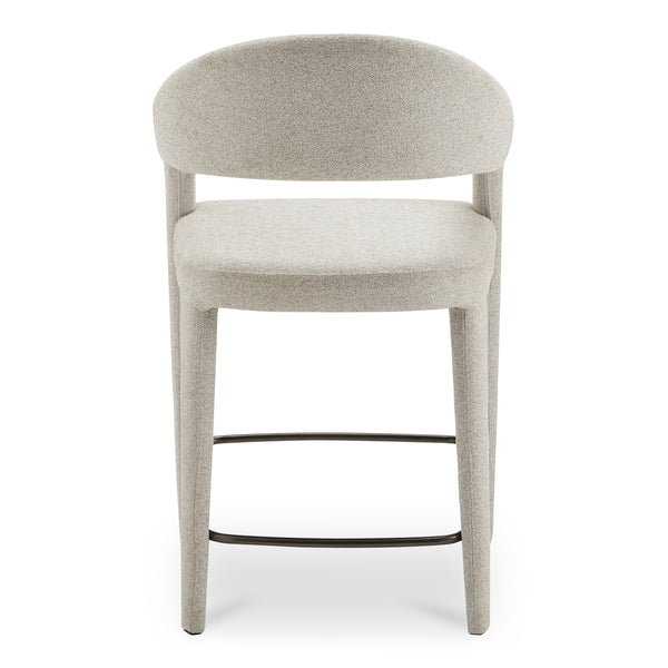 Martens Beige Counter Stool with Armrests