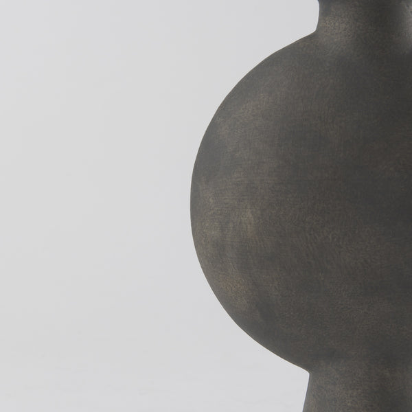 Kaz 6.7L x 5.5W x 11.2H Earthy Brown Ceramic Vase