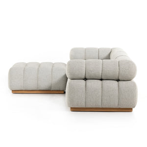 Roma Outdoor 3pc Sectional W/Ottoman In Ash