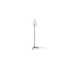 Mathis Floor Lamp with Linen Shade in Black