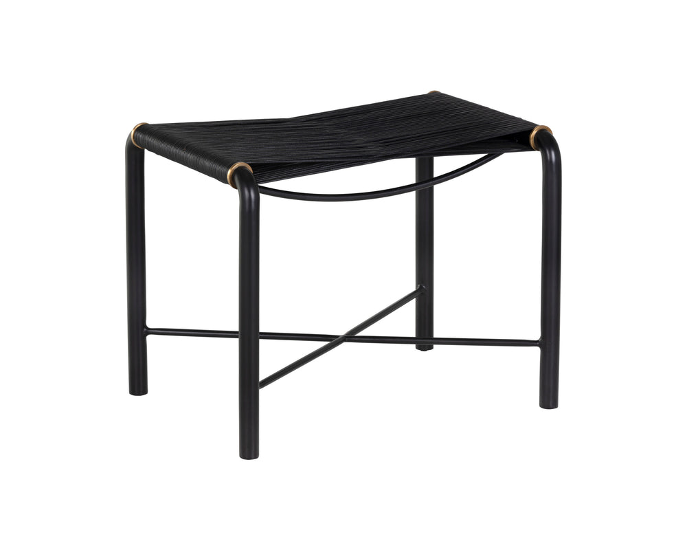 RIZ STOOL - BLACK LEATHER