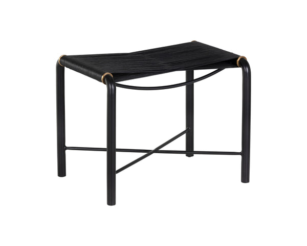 RIZ STOOL - BLACK LEATHER