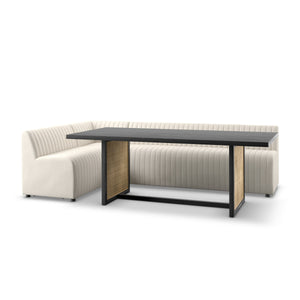 Augustine Dining Banquette, L-Shape - Capri Oatmeal