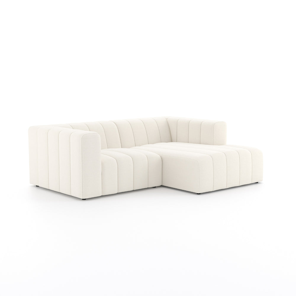 Langham Channeled 2pc Sectional In Raf Ch