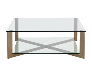 XAVIER COFFEE TABLE - SQUARE - ANTIQUE BRASS