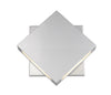 Quadrate 2 Light Outdoor Wall Sconce in Silver Finish