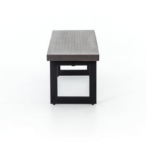 Judith Outdoor Dining Bench In Metal Base