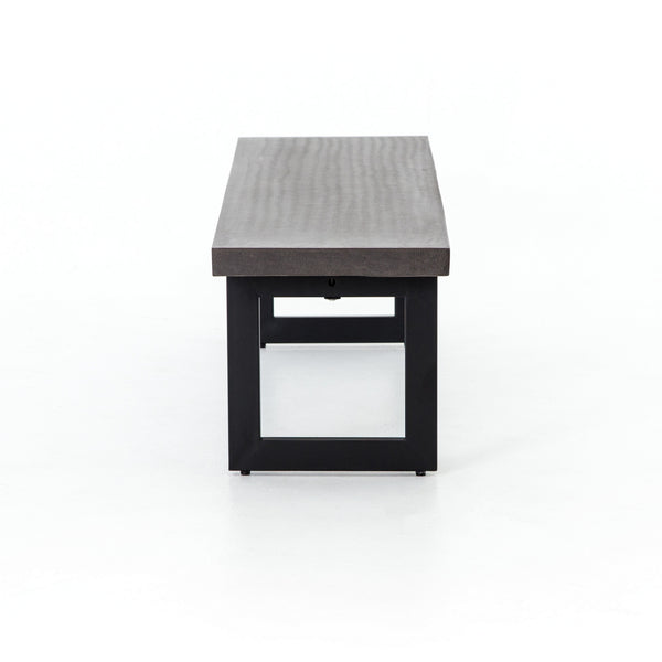 Judith Outdoor Dining Bench In Metal Base