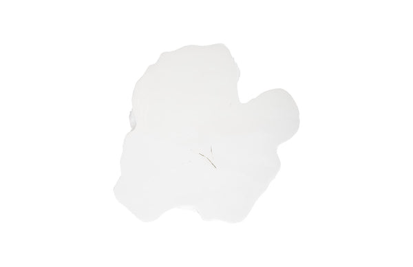Log Side Table, Gel Coat White