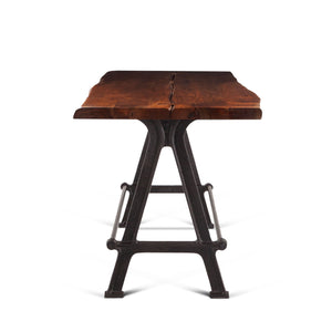 Gathering Table Walnut , Antique Zinc