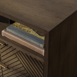 Santa Clara Solid Wood 2Dwr Nightstand