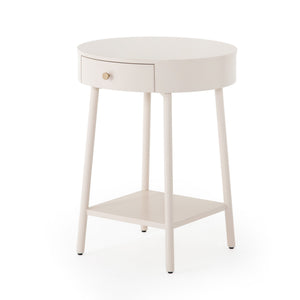 Van Nightstand In Matte Alabaster