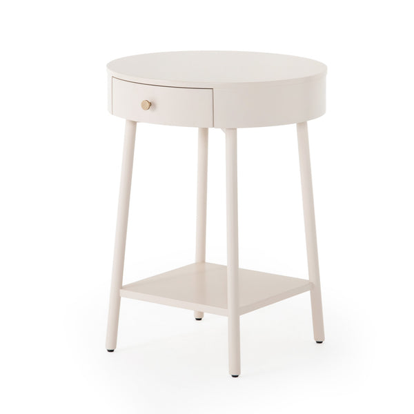 Van Nightstand In Matte Alabaster