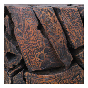 Brizo Reclaimed Teak Side/ End Table, Natural/Nightfall Black