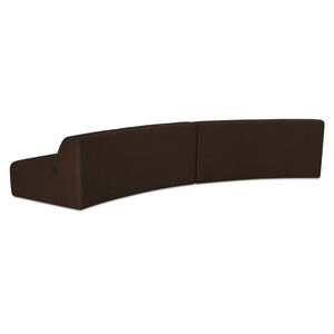 Moe's Naomi 2-Piece Convex Modular Sectional - Dark Brown
