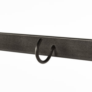Carell 31L x 18W Black Metal And Wood Shelf Hall Tree