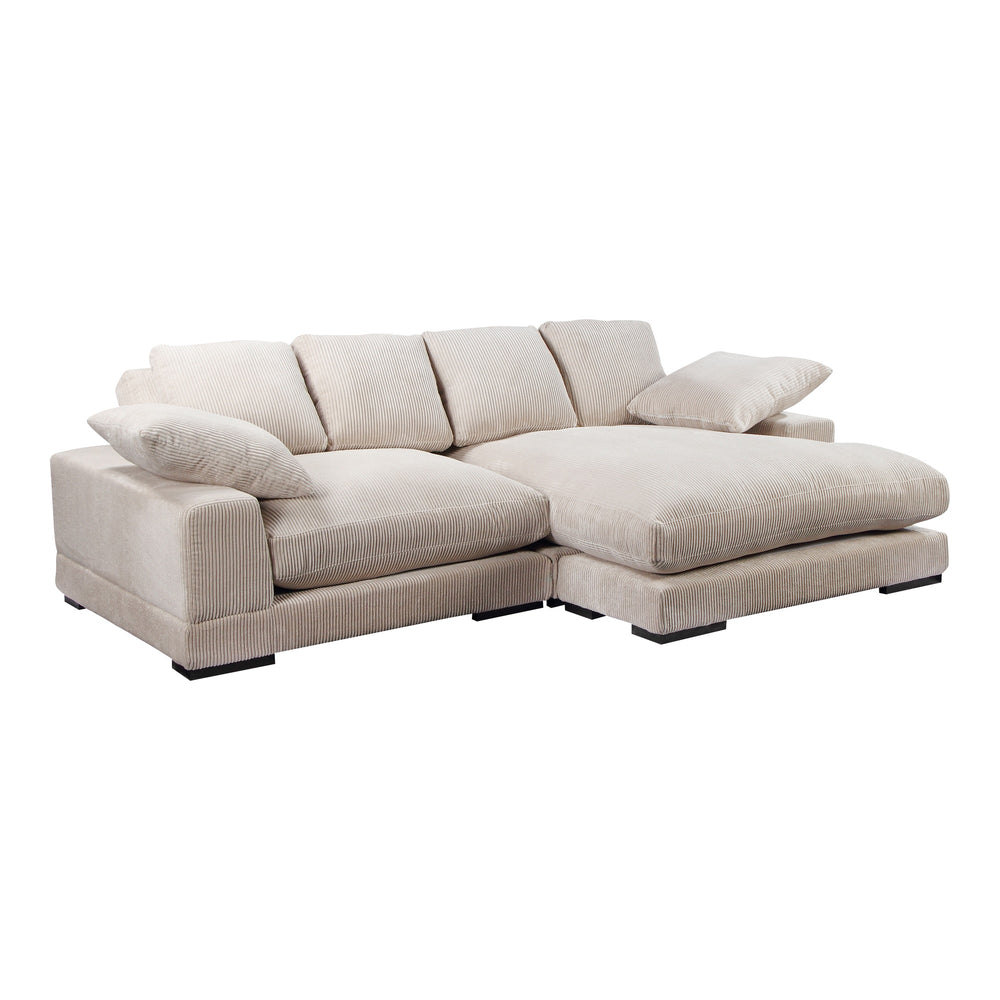 Moe's Plunge Sectional Tan with Flip Chaise