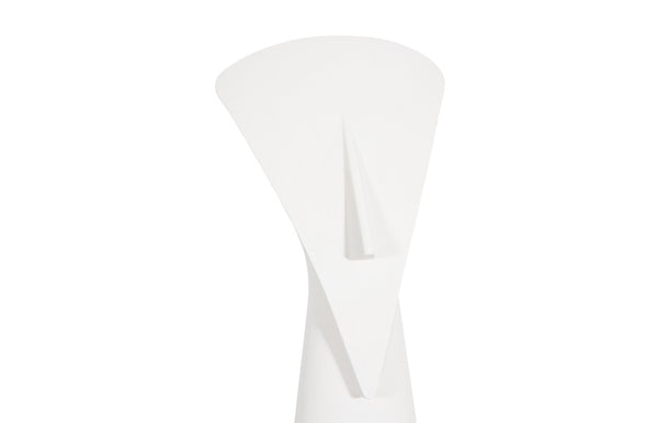 Cycladic Head, Sculpture, Triangle, White Stone