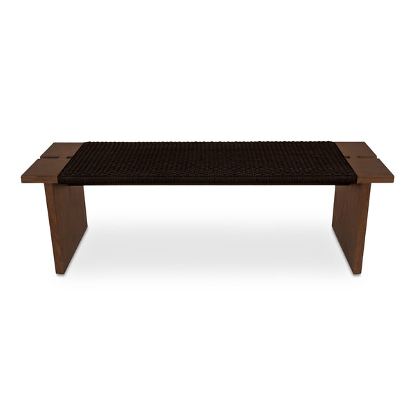 Merritt Dark Brown Teak Outdoor Bench