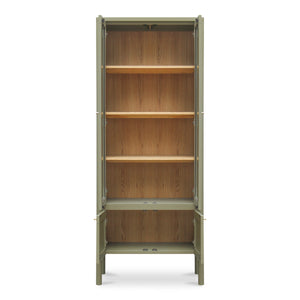 Moe's Hannah Tall Cabinet with Glass Doors