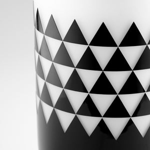 Large Vector Vase in Black and White