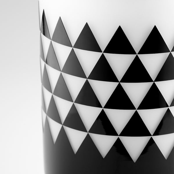 Large Vector Vase in Black and White