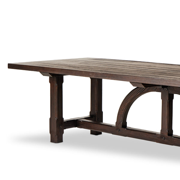 The Arch Dining Table in Medium Brown Fir Veneer