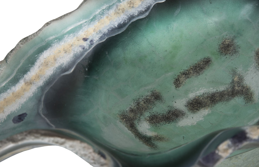Cast Onyx Fluorite Bowl, Faux Finish, Smallall