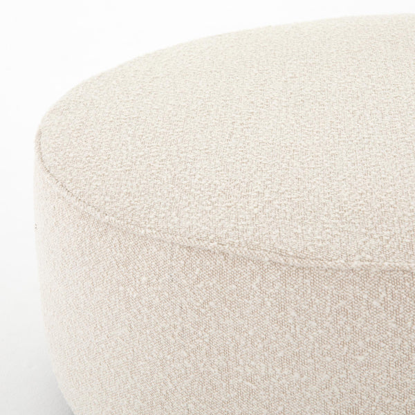 Sinclair Large Round Ottoman in Knoll Natural