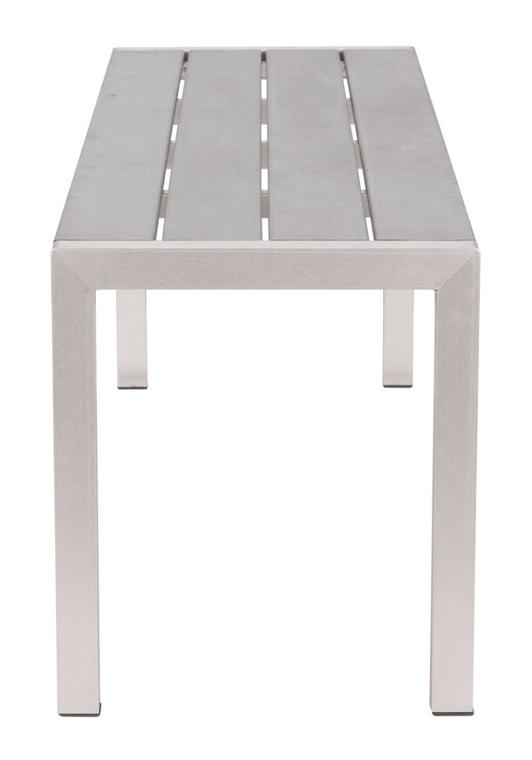 Metropolitan Double Bench Gray & Silver