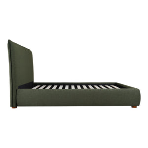 Moe's Luzon King Bed in Deep Forest Green