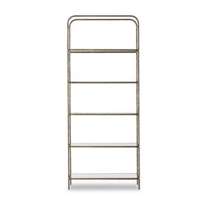 Swinton Bookcase In Hammered Aged Brass
