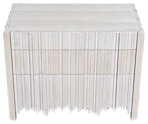 Desdemona 3 Drawer Chest, Bleached Elm