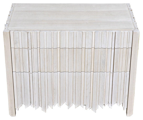 Desdemona 3 Drawer Chest, Bleached Elm