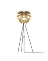 Silvia 60" Tripod Floor Lamp in Brass Foil Finish and Black Base