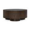 Runa Solid Wood Round Coffee Table - Oak Veneer