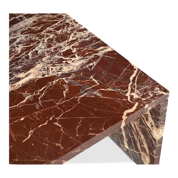 Rosa Coffee Table in Rosso Levanto Marble