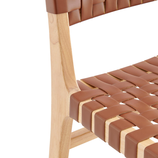 Marco PU Dining Side Chair, Ochre Brown