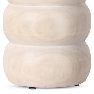 Pagoda End Table In Ivory