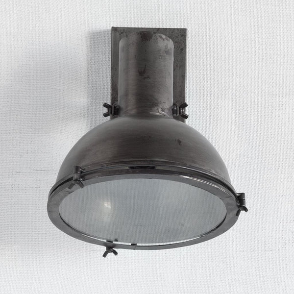 Taza 10.3x12 Gray Metal Dome Shade Wall Sconce