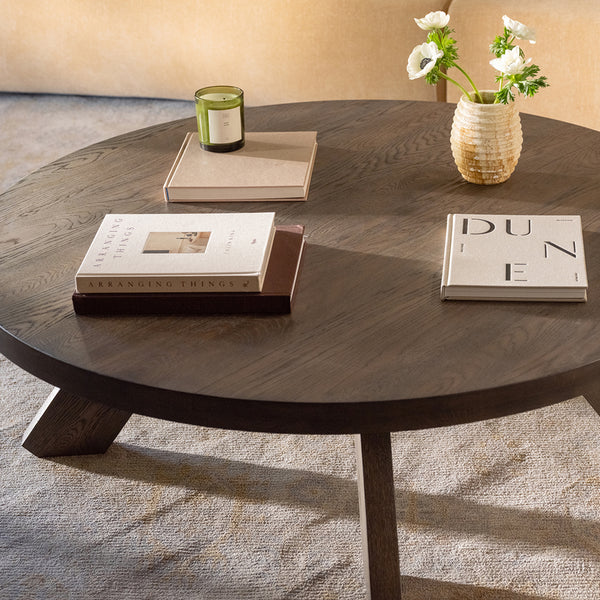 Moe's Alden Coffee Table in Cool Brown Oak