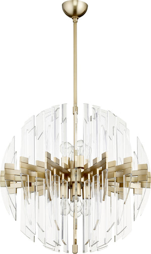 Zion 27" 6Lt Sphere In Aged Brass