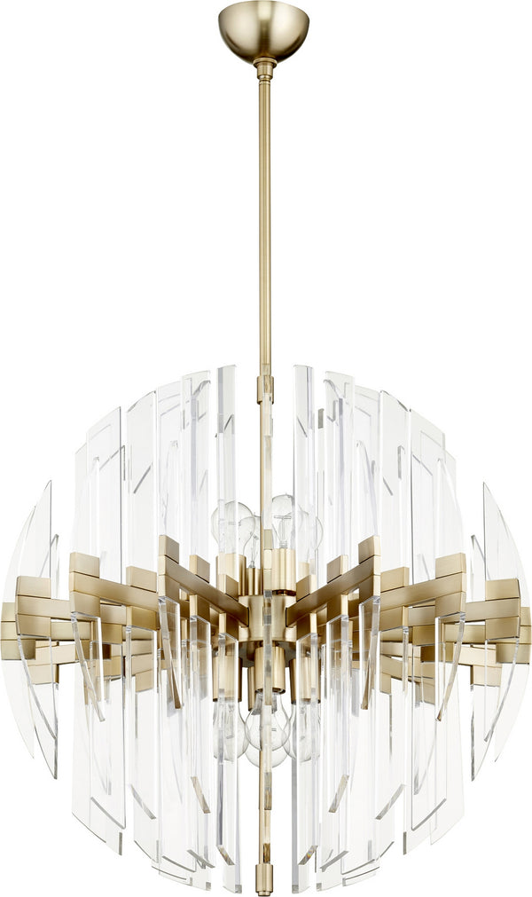 Zion 27" 6Lt Sphere In Aged Brass