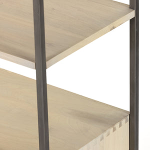 Trey Modular Wide Bookcase In Dove Poplar